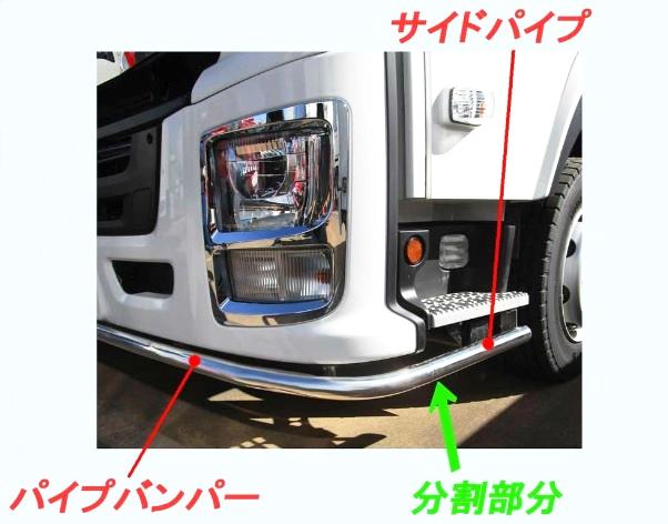 ATS ステンパイプバンパー[フロント＆サイド3点セット] いすゞ大型 ファイブスターギガ[2015ギガ](H27.11〜)用の画像