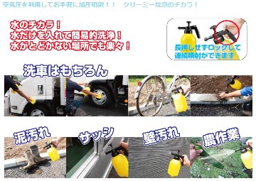 加圧式ポータブル洗浄機　1.5リットルの画像