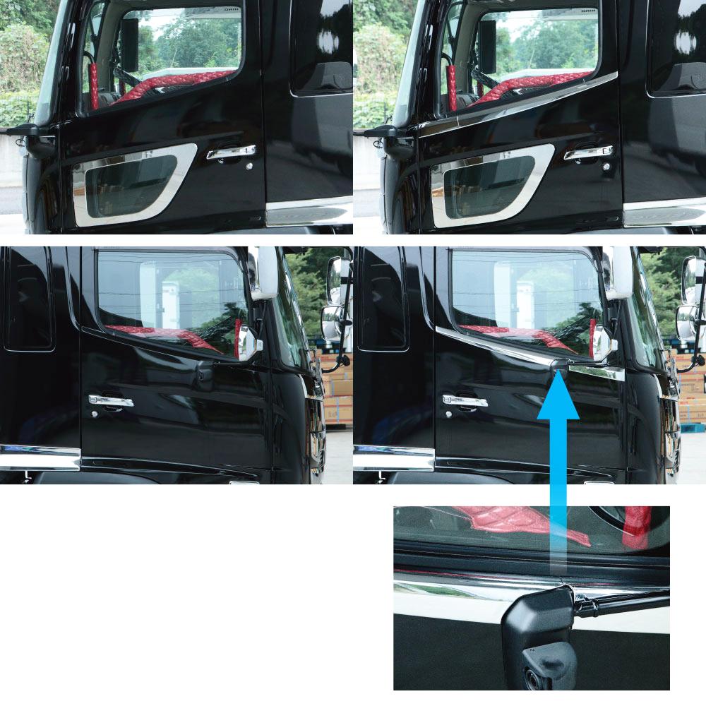ドアアッパーモール　日野大型/４ｔ車の画像
