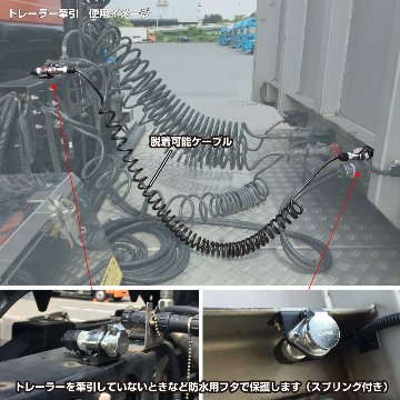 バックカメラ　防水ジャック仕様　30Mトレーラー車用画像