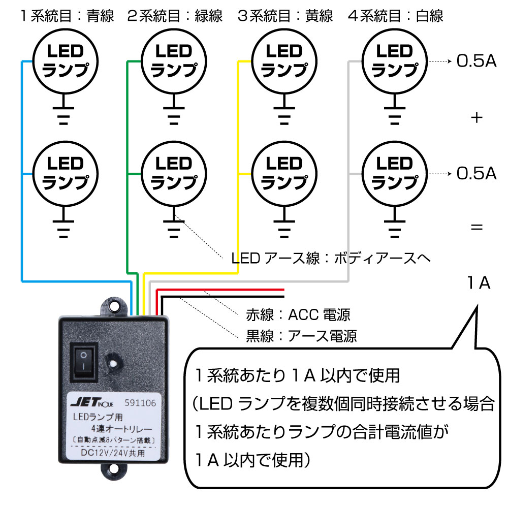 LEDマーカー用オートリレーの画像