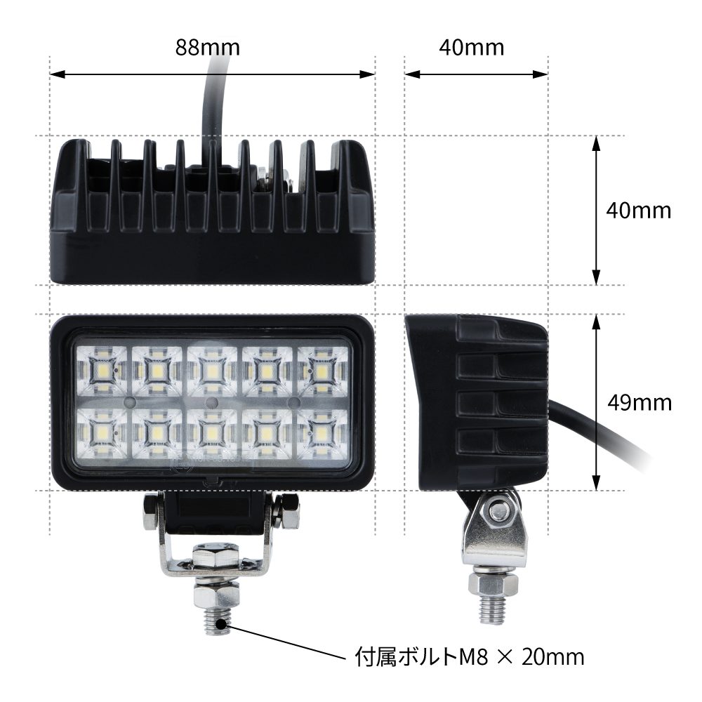 LEDワークランプ　角型ミニの画像