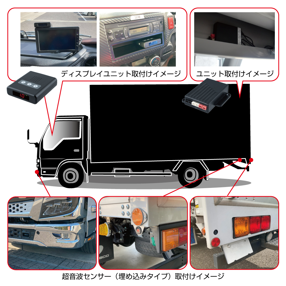 GX-209　超音波センサー　センサー4個埋め込みタイプの画像