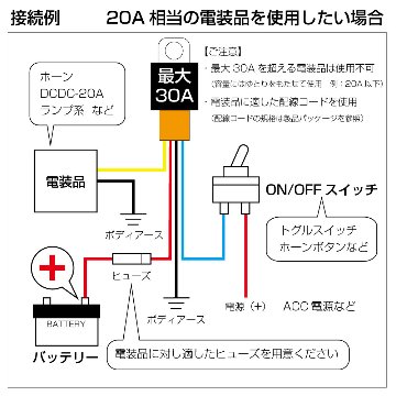 防水型ガードリレー　12V車用/24V車用　４極の画像