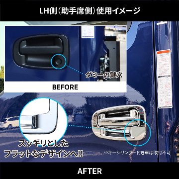 ドアハンドルガーニッシュ　23エルフローキャブ車の画像