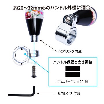 ハンドルスピンナー 水中花 花増量タイプの画像
