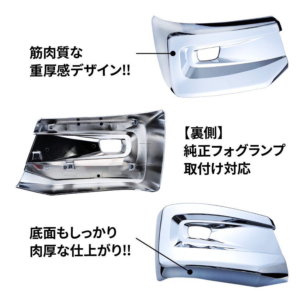 ’20キャンター　メッキバンパーコーナースポイラー　標準車用　RH/LHの画像