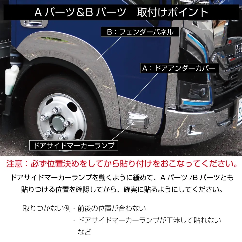 ドアフェンダーパネルセット　 23エルフローキャブ車用　RH/LHの画像