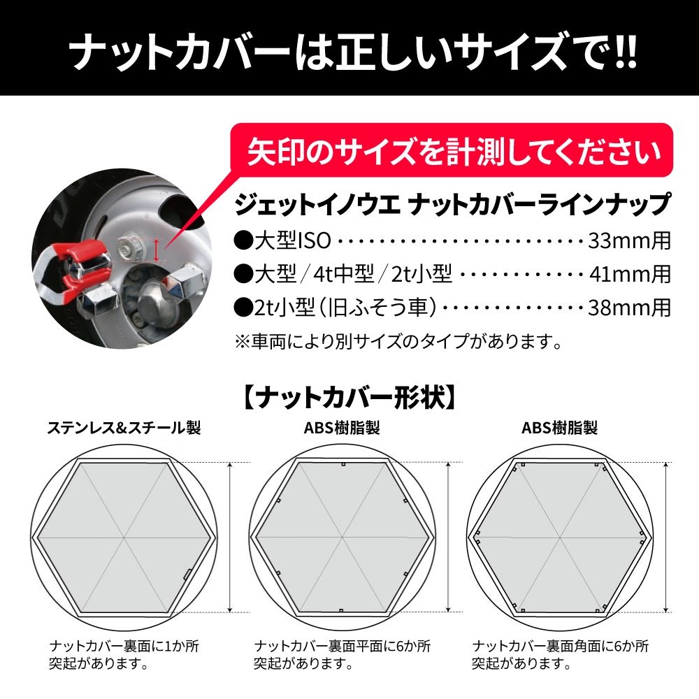丸型ナットカバー　ISO33ｍｍ　ステンレス/クロームメッキの画像