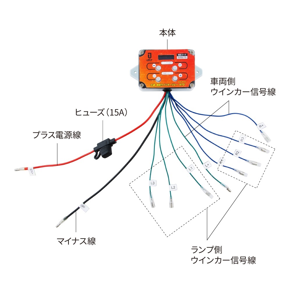３連防水ウィンカーリレー　スーパースロータイプの画像