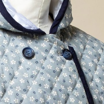 服の型紙_フード付きキルティング・ジャケットの画像