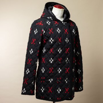 服の型紙_フード付きキルティング・ジャケットの画像