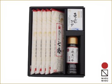 【送料無料】MM-25MS 五島手延うどん「七椿」・スープ詰合せ｜　国産原料100％に拘った「七椿」セット画像