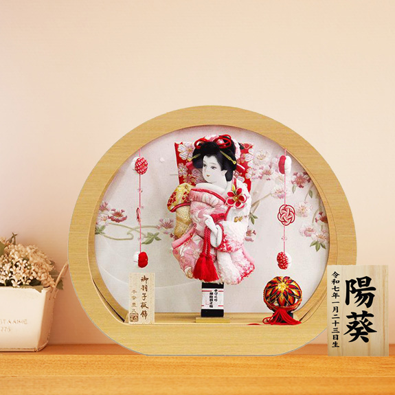 8号円型アクリル羽子板飾り