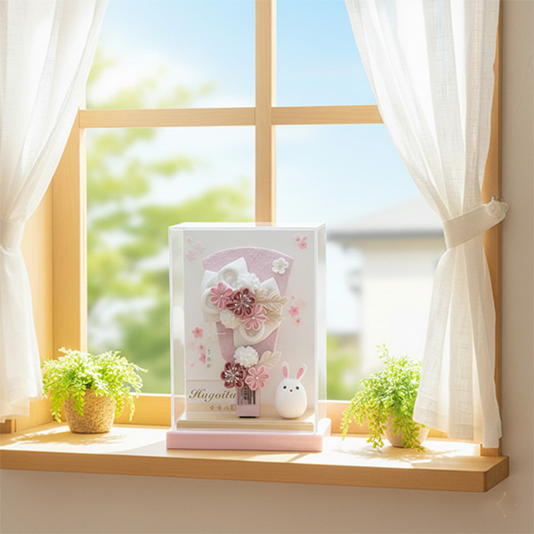 つまみ細工羽子板飾り