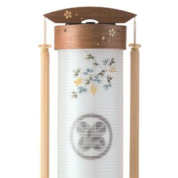 伸縮提灯 ウォールナット ミモザ 絹二重 1個の画像