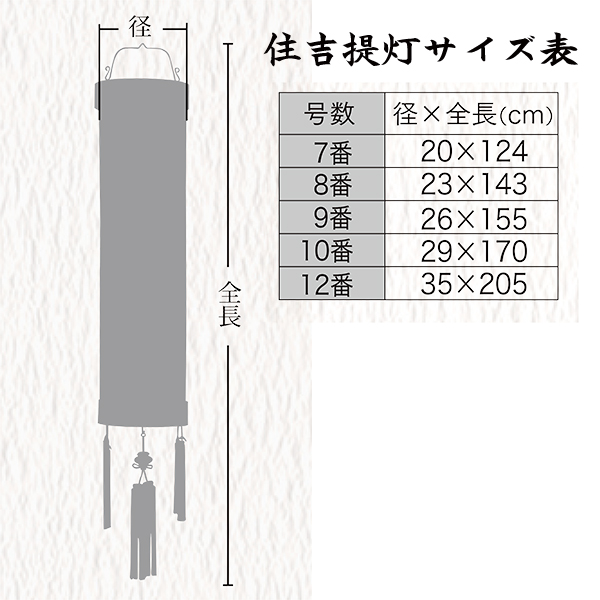 紙張 8寸 新山水 住吉提灯  電気コード式　【送料無料】の画像