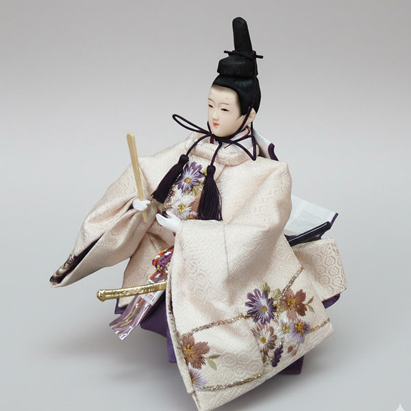 道翠作 大芥子 親王 越前和紙灰梅屏風平飾りの画像