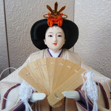 道翠作 大芥子 親王 越前和紙灰梅屏風平飾りの画像
