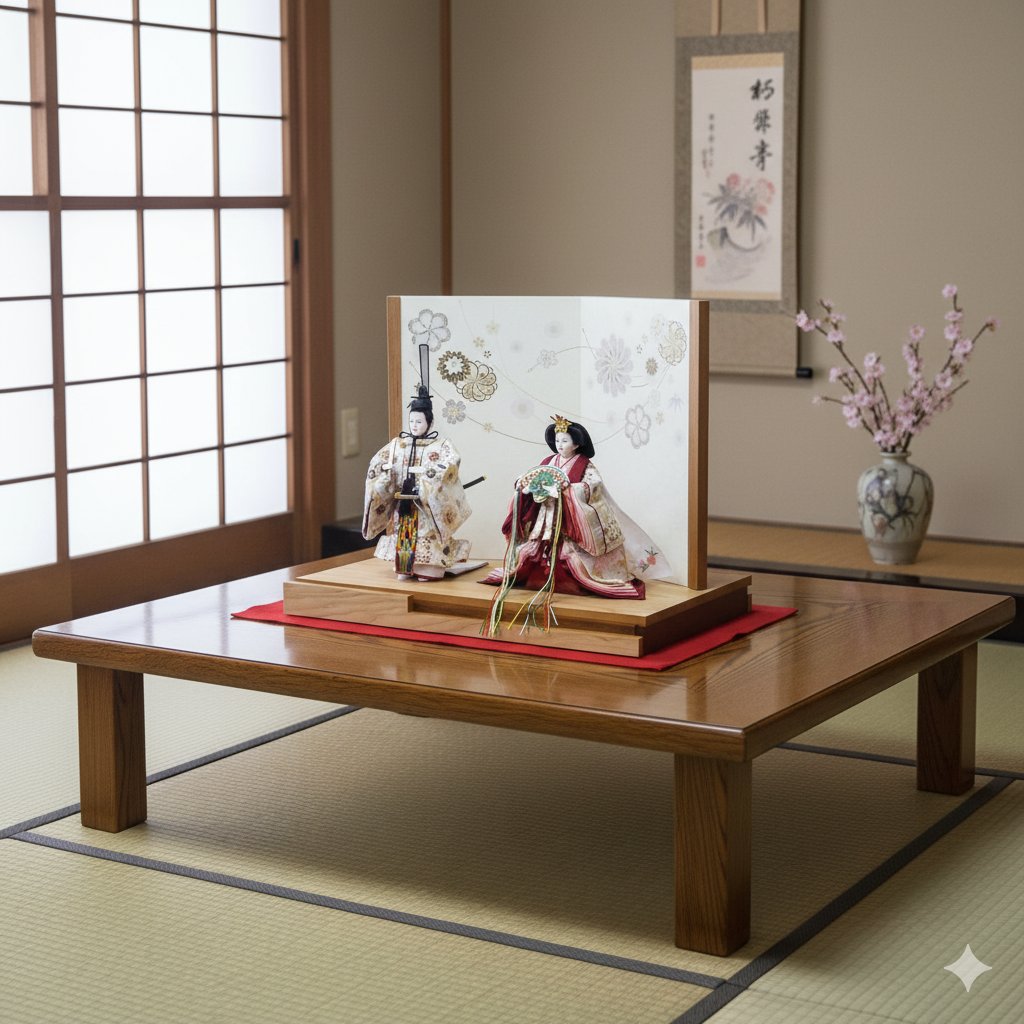 古都の雅を現代に伝える西陣織 立雛飾りの画像