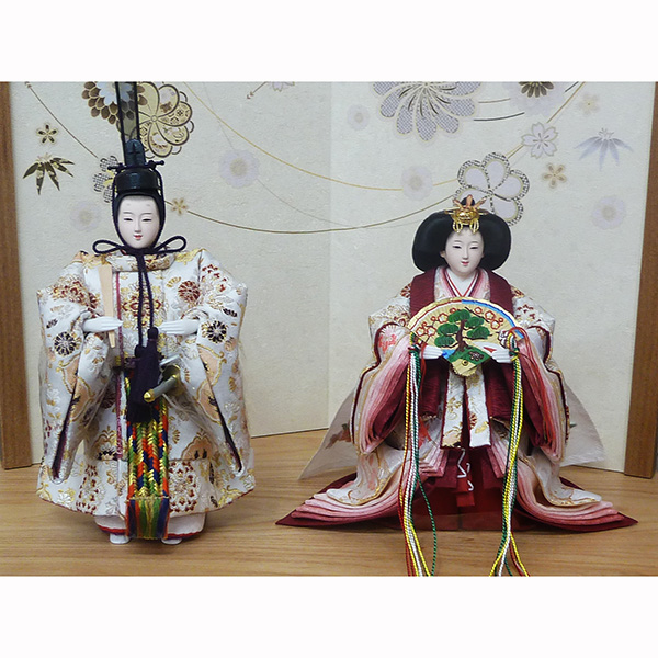 古都の雅を現代に伝える西陣織 立雛飾りの画像