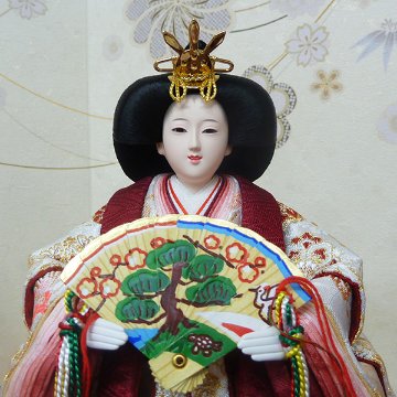 古都の雅を現代に伝える西陣織 立雛飾りの画像