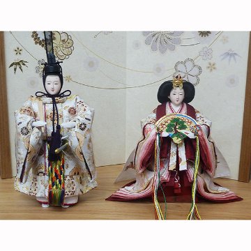 古都の雅を現代に伝える西陣織 立雛飾りの画像