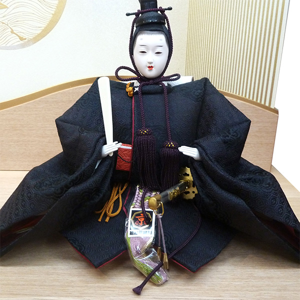 平安寿峰作 京九番 親王 LED照明平飾りの画像