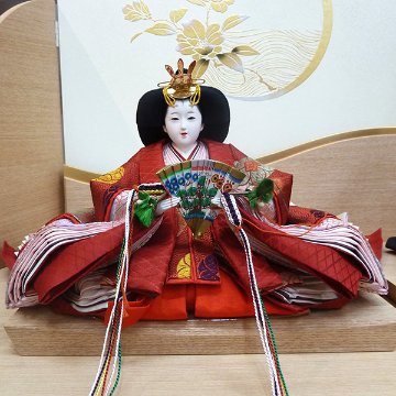 平安寿峰作 京九番 親王 LED照明平飾りの画像
