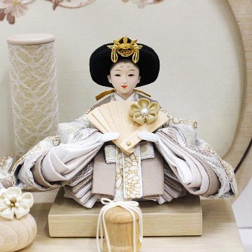 奏 親王 ナチュラル 円型アクリルケース飾りの画像