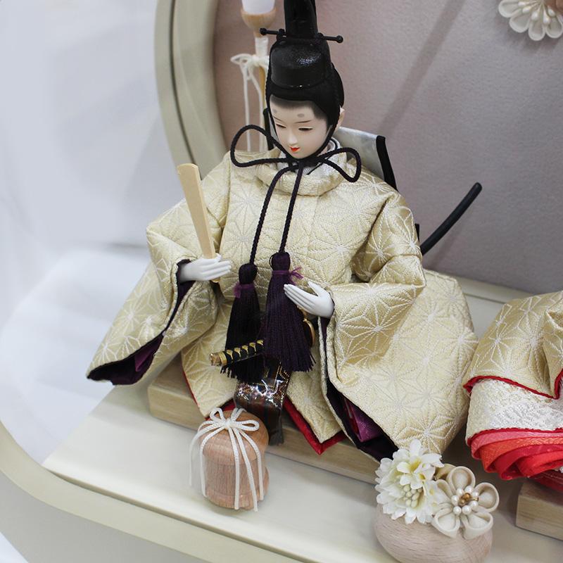 奏円型雛人形ケース飾り