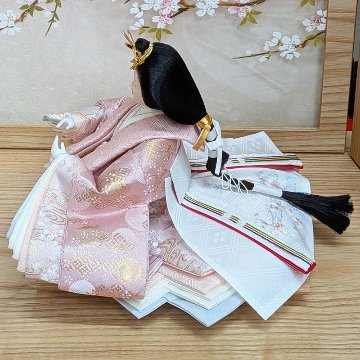 道翠工房  正絹衣裳着 白木造り親王飾りの画像