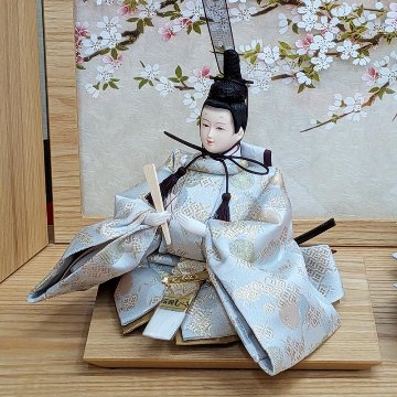 道翠工房  正絹衣裳着 白木造り親王飾りの画像