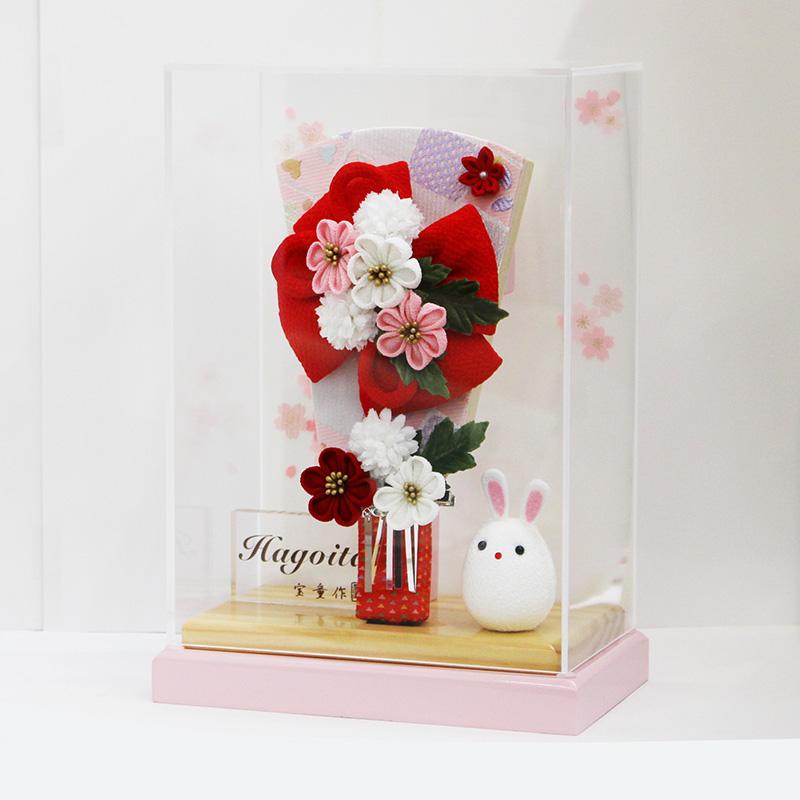 ちりめんカンザシ羽子板飾り