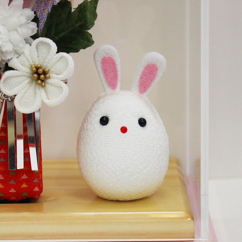 ちりめんカンザシ羽子板飾り