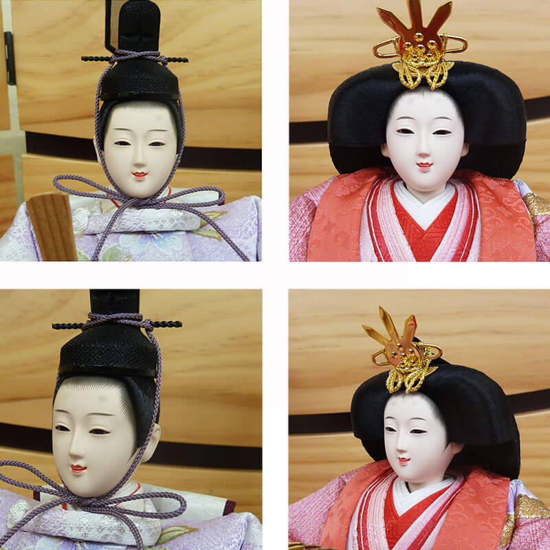 嘉祥作 小三五金彩衣裳着親王 白木造り平飾り の画像