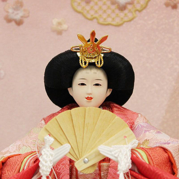 平安道翠 芥子親王飾りケース入り 白木雪輪に和桜ケース飾りの画像