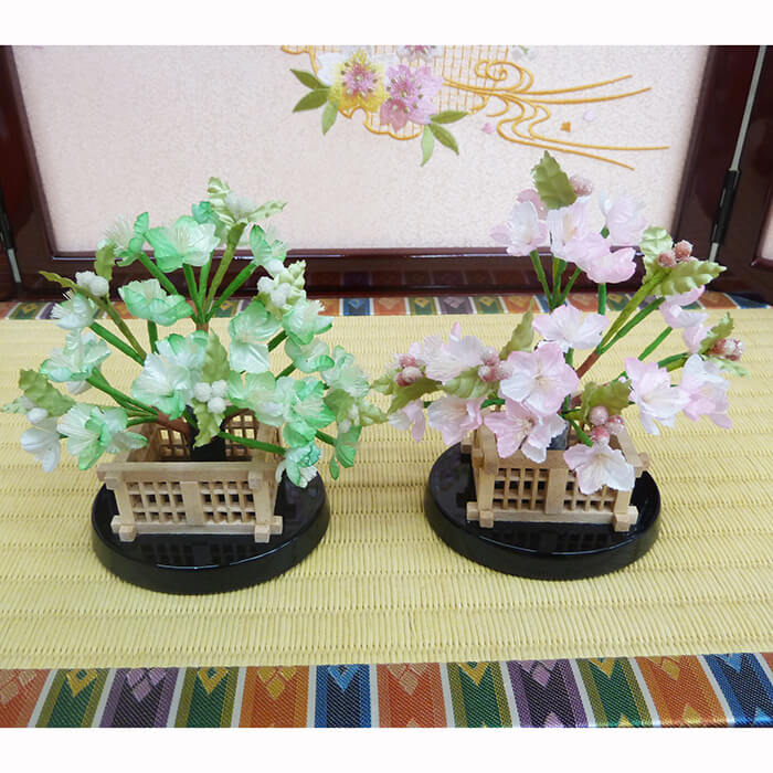 平安豊久 芥子白金衣裳着親王ワイン塗り収納飾り の画像