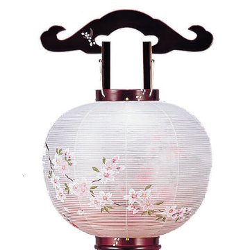 樹峰作　春慶塗蒔絵染井吉野　提灯セット　６畳用の画像