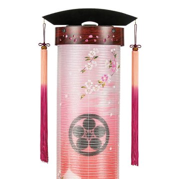 絹張 7号 伸縮提灯 新桜調 京城・桜 絹二重　の画像