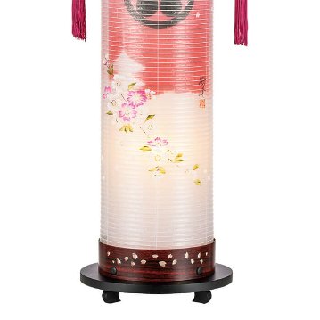 絹張 7号 伸縮提灯 新桜調 京城・桜 絹二重　の画像