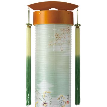 絹 6号 ライト 伸縮提灯 二重張り 京城・芙蓉 1個の画像