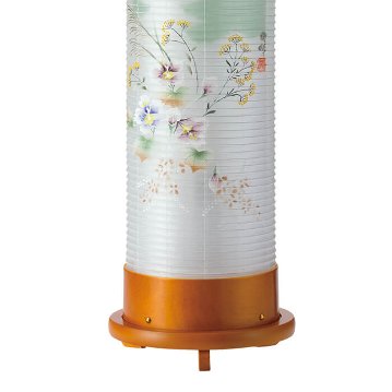 絹 6号 ライト 伸縮提灯 二重張り 京城・芙蓉 1個の画像