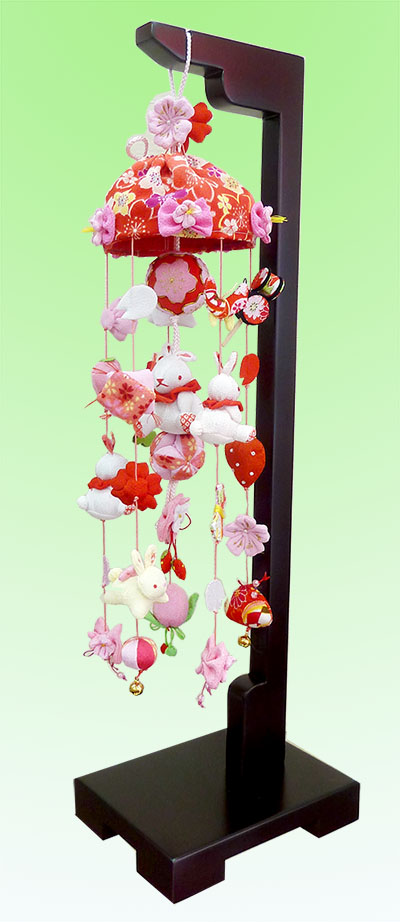 つるし雛 桜うさぎつるし飾り 台付きセット 特小/小/中サイズ