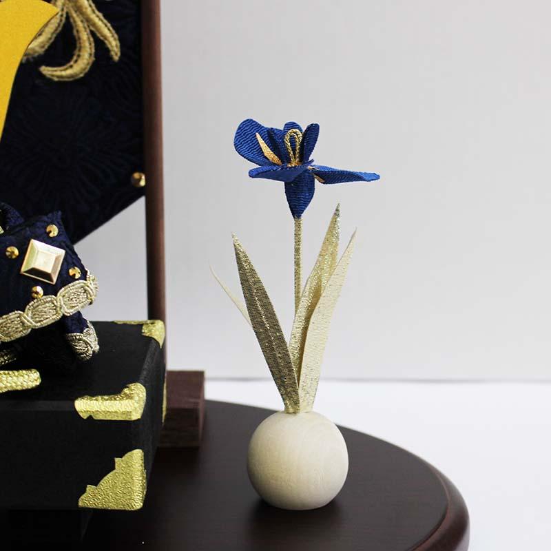 ちりめん 兜飾り 五月人形 濃藍兜飾りセット リュウコドウ 龍虎堂 2