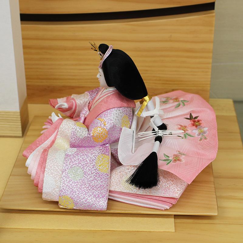 恵翠作 刺繍金襴親王 白木造り平飾り の画像