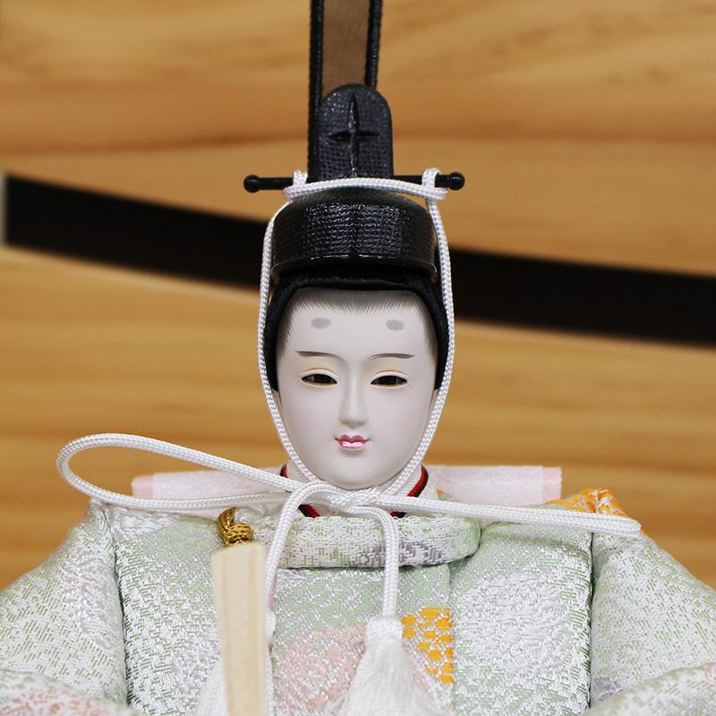 恵翠作 刺繍金襴親王 白木造り平飾り の画像