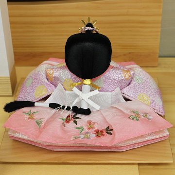 恵翠作 刺繍金襴親王 白木造り平飾り の画像