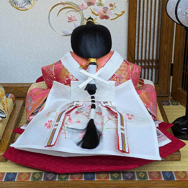 平安豊久作 小三五親王飾り 木目刺繍屏風 おしゃれ モダンの画像