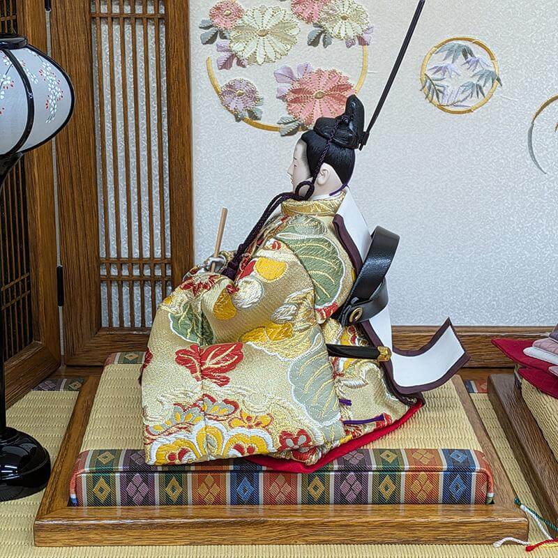 平安豊久作 小三五親王飾り 木目刺繍屏風 おしゃれ モダンの画像